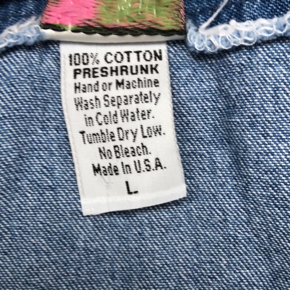 Cactus Size L Denim Open Front Vest Vintage - Picture 3 of 5